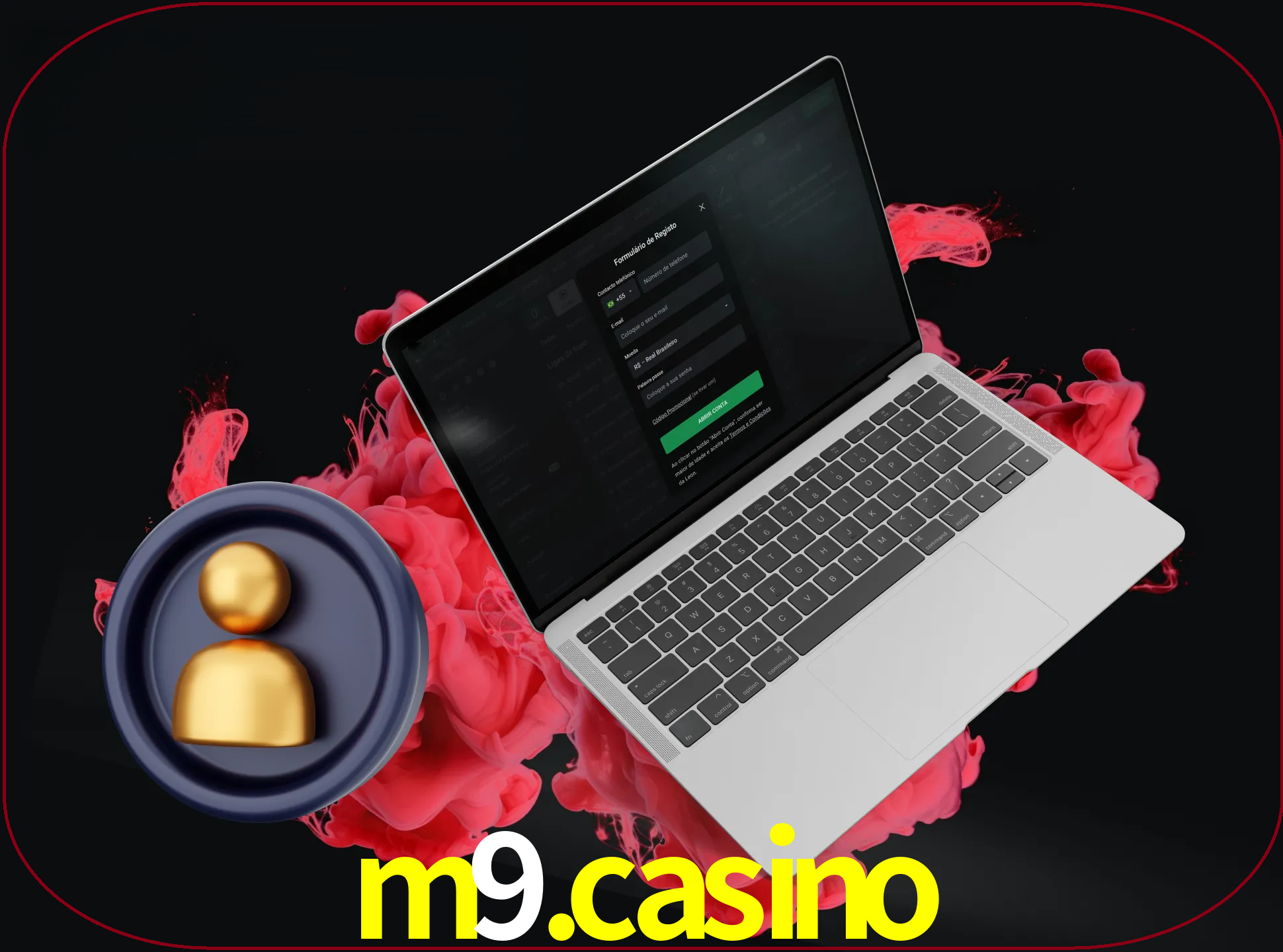No cabeçalho do site M9.CASINO, clique no botão que o levará a um formulário especial onde terá de introduzir as suas informações actuais.